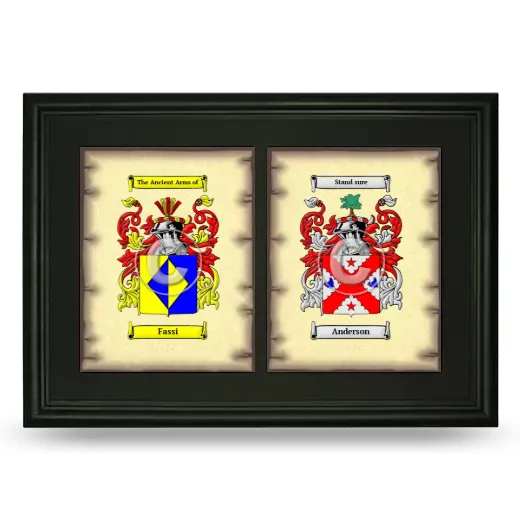 Double Coat of Arms Framed - Black