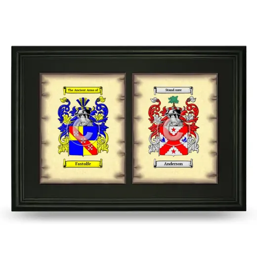 Double Coat of Arms Framed - Black