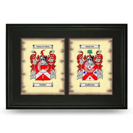 Double Coat of Arms Framed - Black