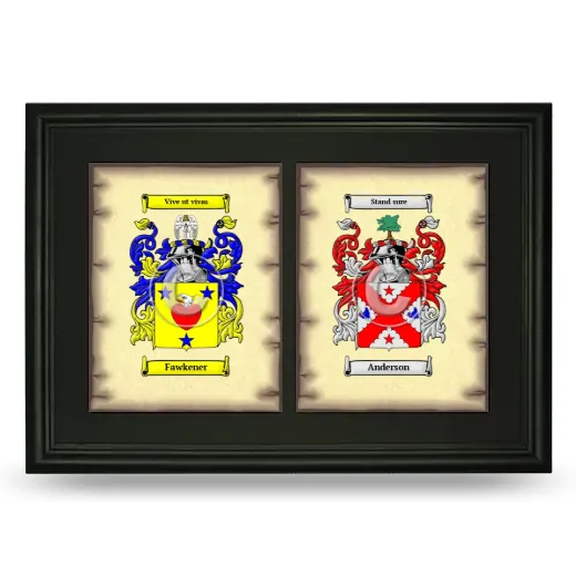 Double Coat of Arms Framed - Black