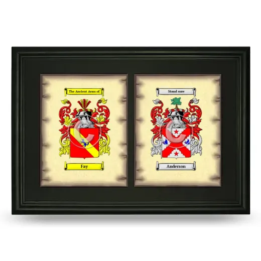 Double Coat of Arms Framed - Black
