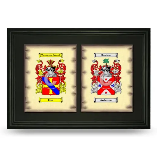 Double Coat of Arms Framed - Black