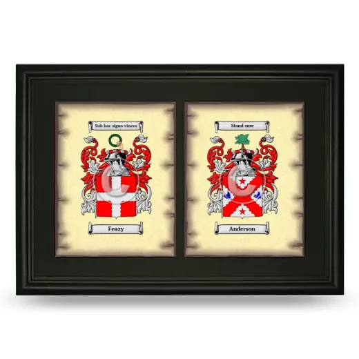 Double Coat of Arms Framed - Black