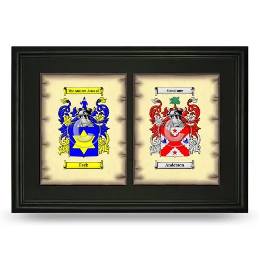 Double Coat of Arms Framed - Black