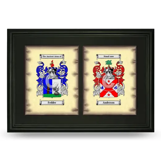 Double Coat of Arms Framed - Black