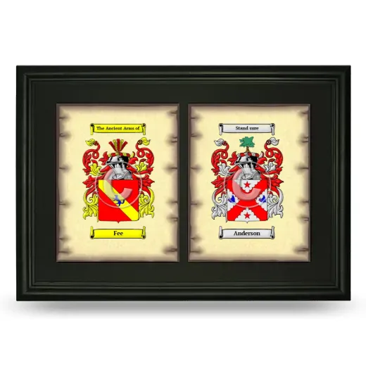 Double Coat of Arms Framed - Black