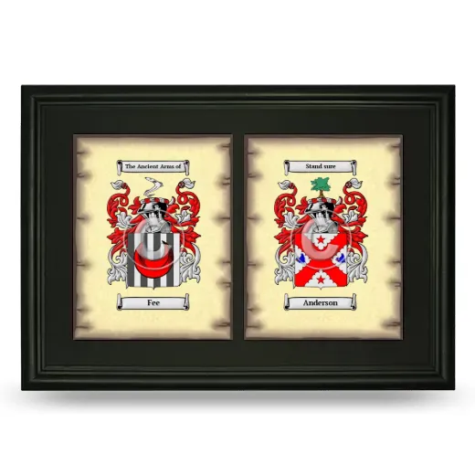Double Coat of Arms Framed - Black