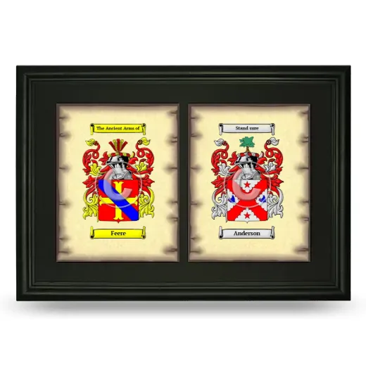 Double Coat of Arms Framed - Black