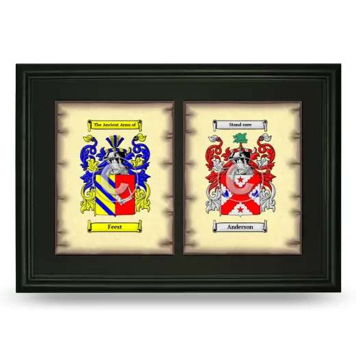 Double Coat of Arms Framed - Black