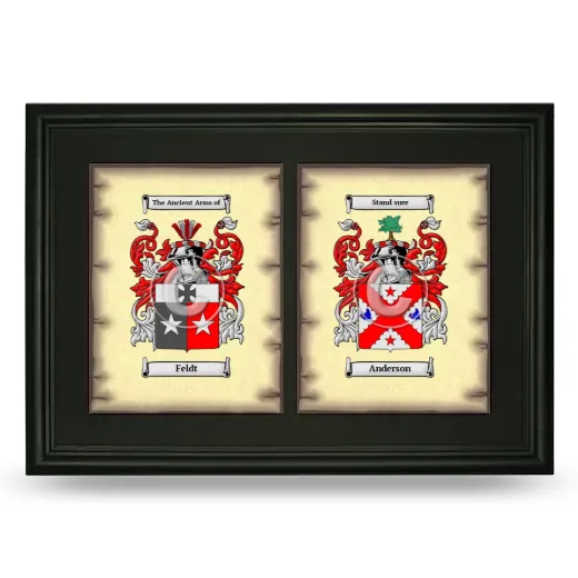 Double Coat of Arms Framed - Black