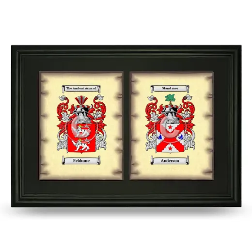 Double Coat of Arms Framed - Black