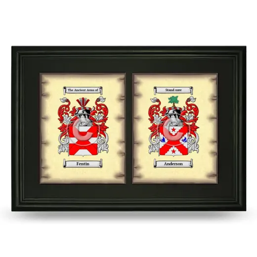 Double Coat of Arms Framed - Black