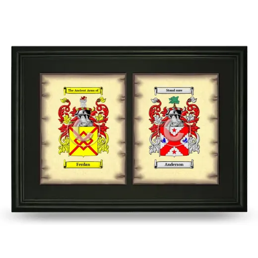 Double Coat of Arms Framed - Black