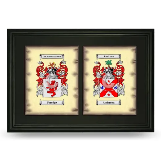 Double Coat of Arms Framed - Black