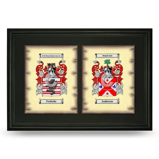 Double Coat of Arms Framed - Black