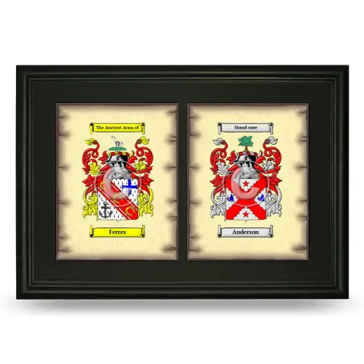 Double Coat of Arms Framed - Black