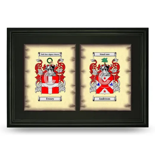 Double Coat of Arms Framed - Black