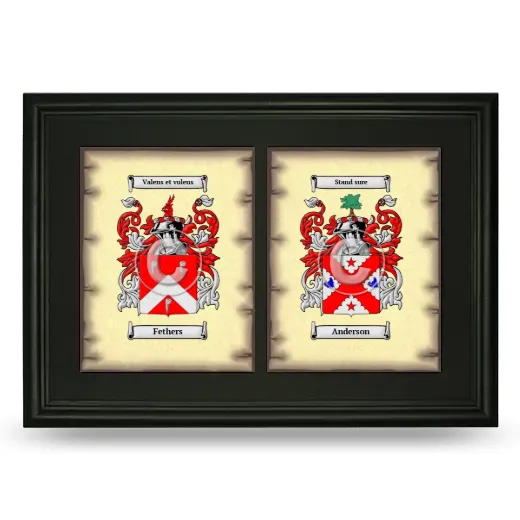 Double Coat of Arms Framed - Black