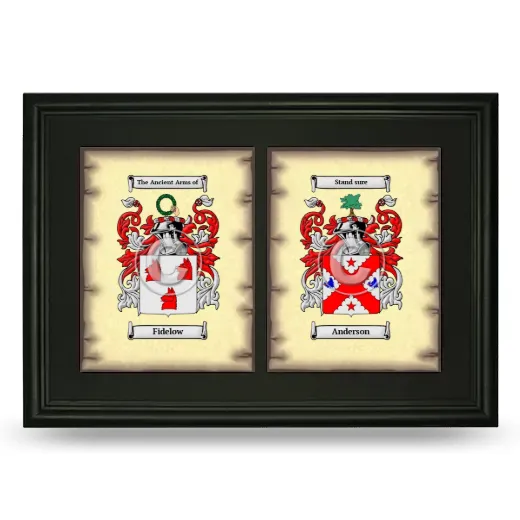 Double Coat of Arms Framed - Black
