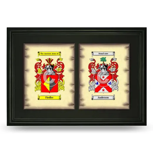 Double Coat of Arms Framed - Black