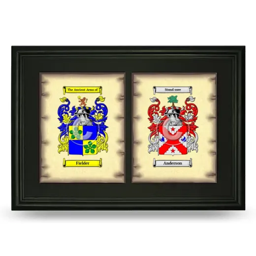 Double Coat of Arms Framed - Black