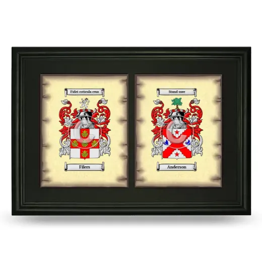 Double Coat of Arms Framed - Black