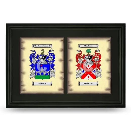 Double Coat of Arms Framed - Black
