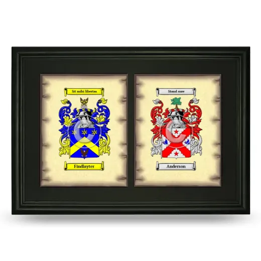 Double Coat of Arms Framed - Black