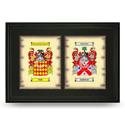 Double Coat of Arms Framed - Black
