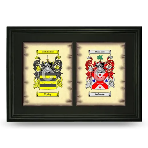 Double Coat of Arms Framed - Black