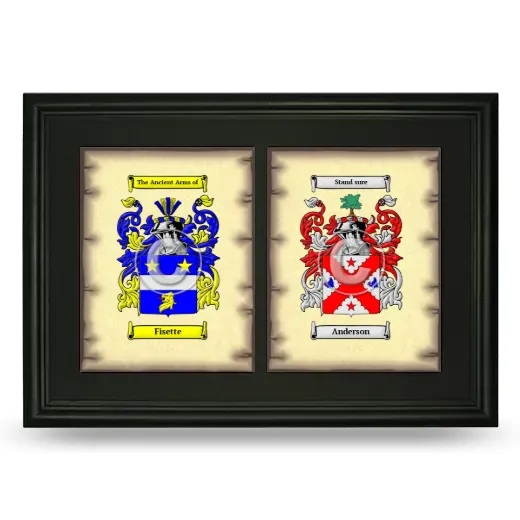 Double Coat of Arms Framed - Black