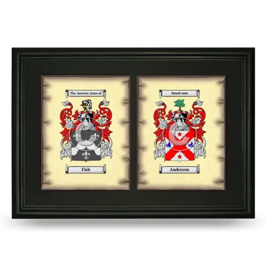 Double Coat of Arms Framed - Black