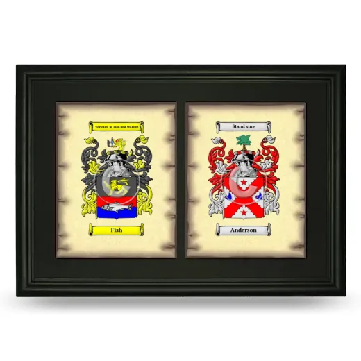 Double Coat of Arms Framed - Black