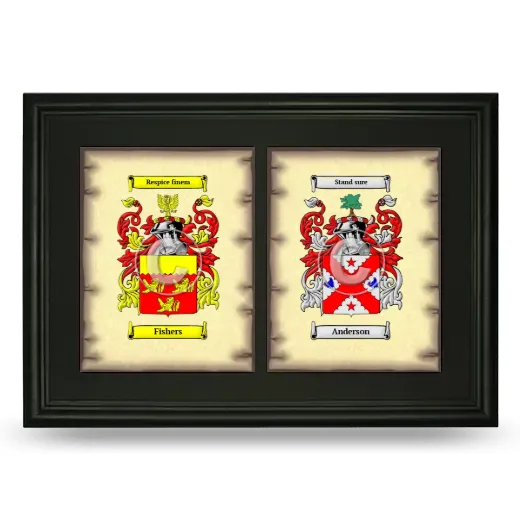 Double Coat of Arms Framed - Black