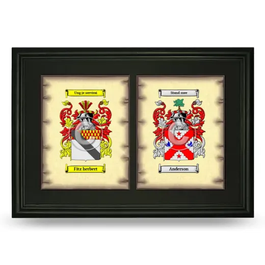 Double Coat of Arms Framed - Black