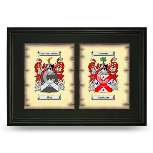 Double Coat of Arms Framed - Black