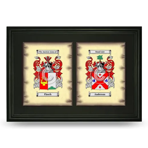 Double Coat of Arms Framed - Black