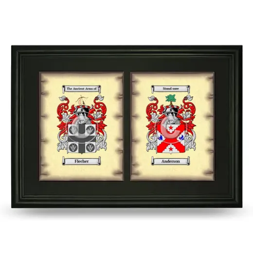 Double Coat of Arms Framed - Black