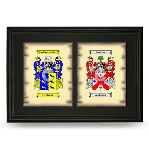 Double Coat of Arms Framed - Black