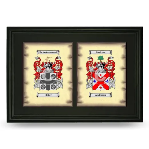 Double Coat of Arms Framed - Black