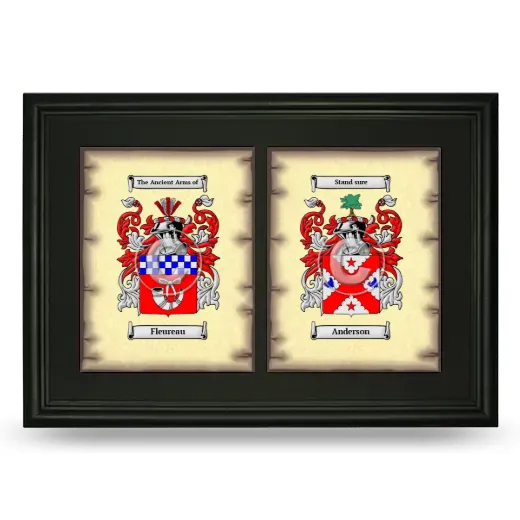Double Coat of Arms Framed - Black