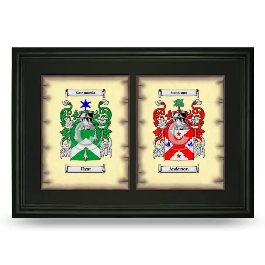Double Coat of Arms Framed - Black