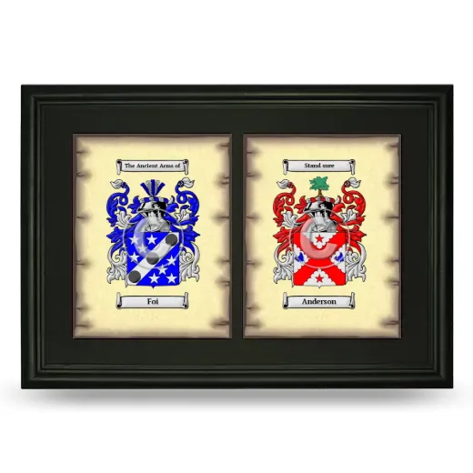 Double Coat of Arms Framed - Black
