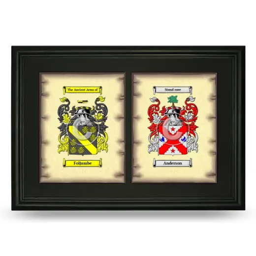 Double Coat of Arms Framed - Black