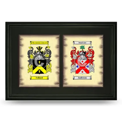 Double Coat of Arms Framed - Black