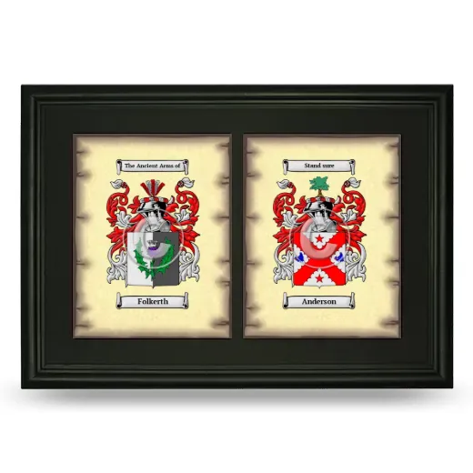 Double Coat of Arms Framed - Black