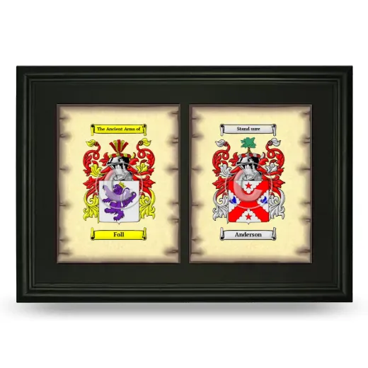 Double Coat of Arms Framed - Black