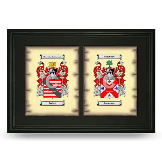 Double Coat of Arms Framed - Black
