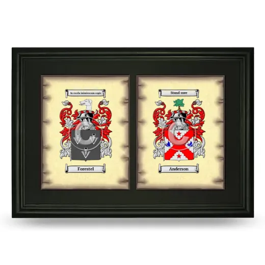 Double Coat of Arms Framed - Black