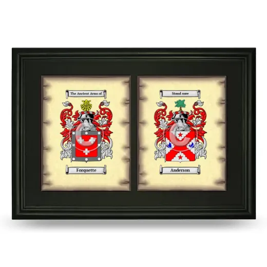Double Coat of Arms Framed - Black